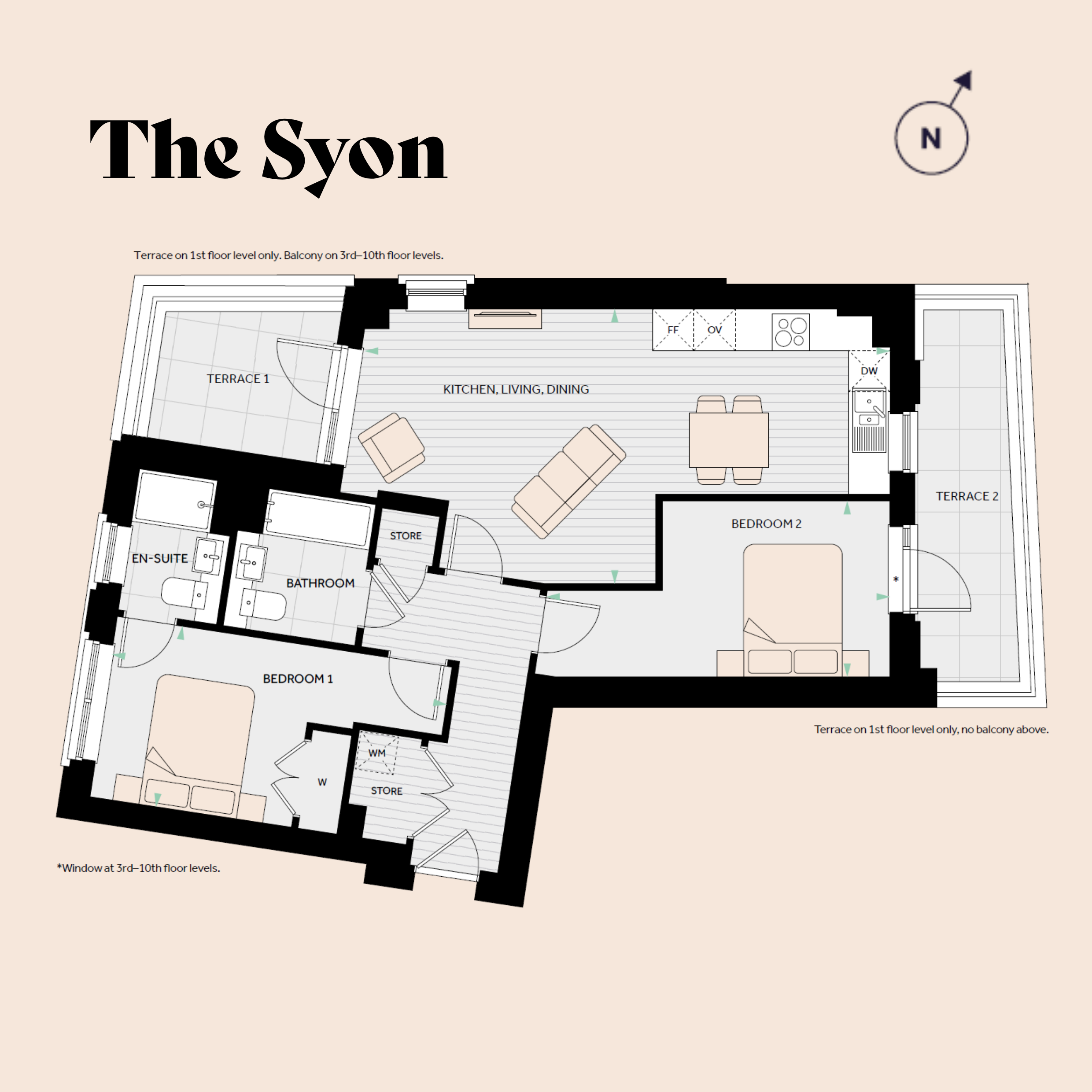 Floorplan for The Syon at The Hue, Third floor